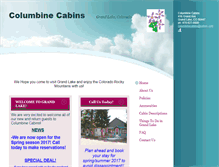 Tablet Screenshot of columbinecabins.com